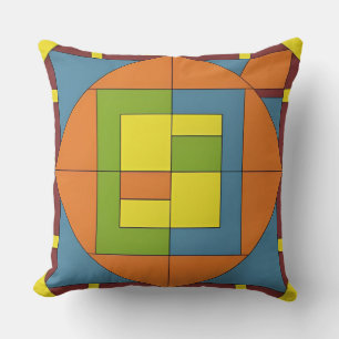 Coussin Conception Abstraite Géométrique Colorée
