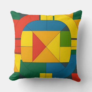 Coussin Conception Abstraite Géométrique Colorée