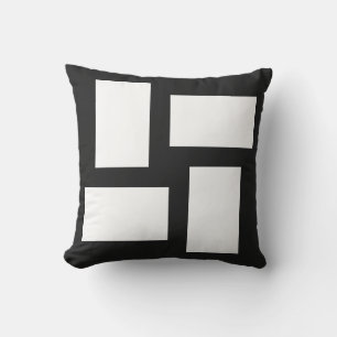 Coussin Conception Abstraite Pitch Pastel & Blanc Douce