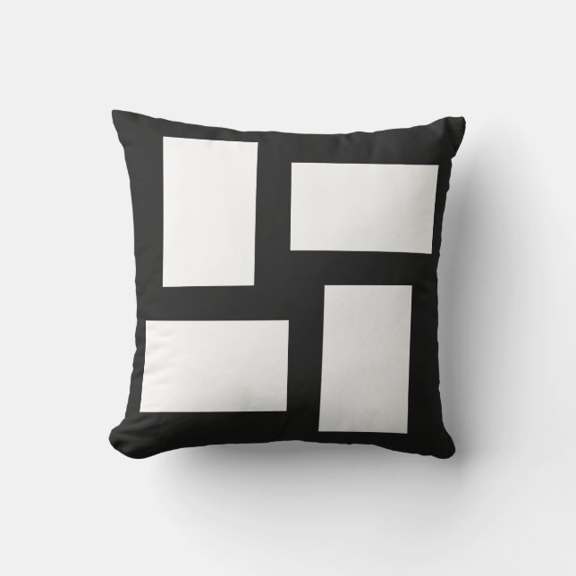 Coussin Conception Abstraite Pitch Pastel & Blanc Douce (Recto)