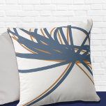 Coussin Conception Abstraite simple du ruban<br><div class="desc">Le coussin élégant présente une simple composition artistique abstraite de ruban en bleu et orange sur un arrière - plan blanc simple. Cette composition abstraite est construite sur des combinaisons de rubans répétés, qui sont superposés et entrelacés pour former un design abstrait élégant. Un élégant coussin décoratif artistique pour votre...</div>