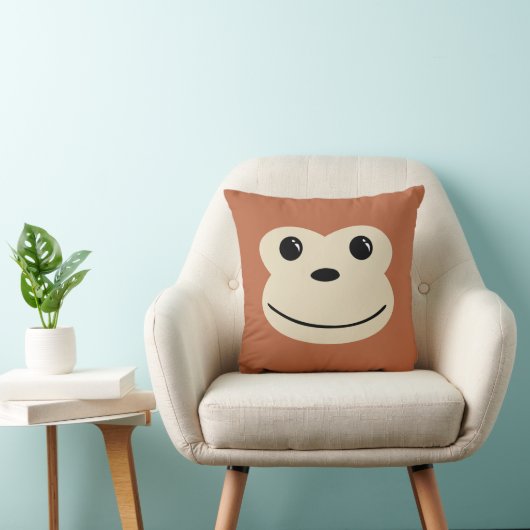 Coussin Conception animale mignonne de visage de singe (Chaise)