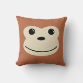 Coussin Conception animale mignonne de visage de singe (Recto)