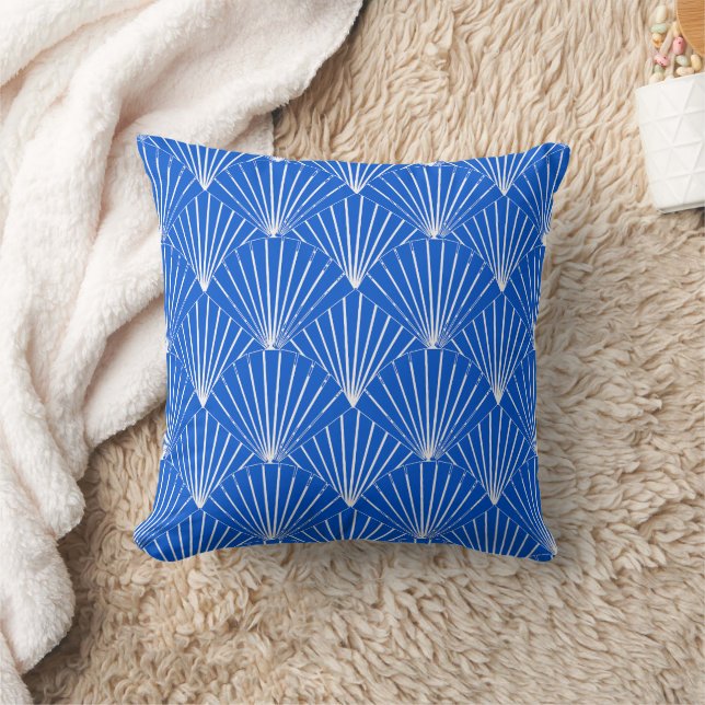 Coussin Conception Art Déco Bleue (Couverture)
