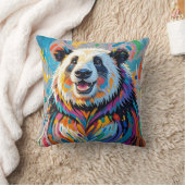 Coussin Conception artistique d'animal panda abstrait colo (Couverture)