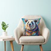 Coussin Conception artistique d'animal panda abstrait colo (Chaise)