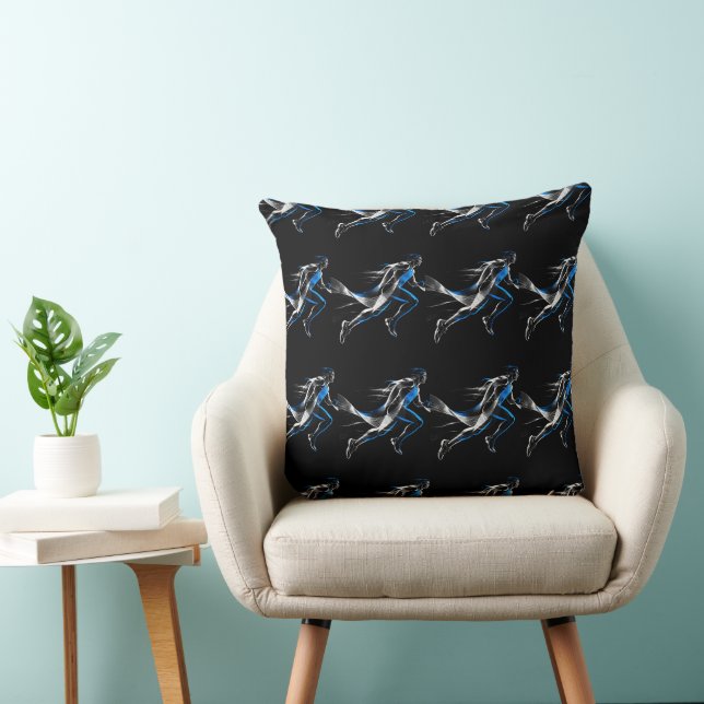 Coussin Conception artistique de mouvement athlétique de c (Chaise)