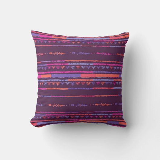 Coussin Conception artistique de tribus violettes (Recto)
