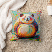 Coussin Conception artistique d'un panda géant abstrait et (Couverture)