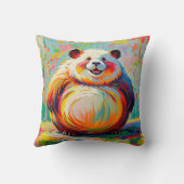 Coussin Conception artistique d'un panda géant abstrait et (Verso)