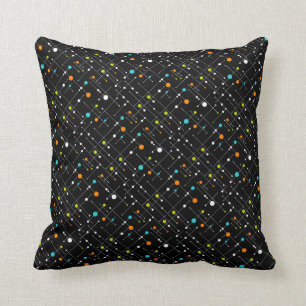 Coussin Conception atomique de l'ère spatiale rétro 