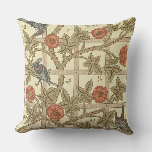 Coussin Conception bleue et orange de papier peint de (Recto)