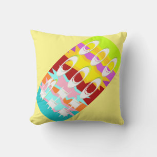 Coussin Conception Boo Hoo couleurs flash texte blanc