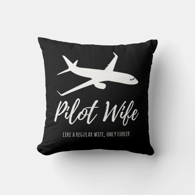 Coussin Conception cadeau de l'avion amusant femme pilote (Recto)