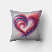 Coussin Conception cardiaque Abstraite - Costume d'amour d (Verso)