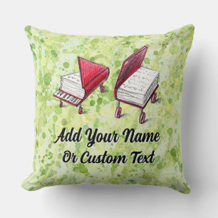 Coussin Conception carré de livre à Piano Crème de chaux