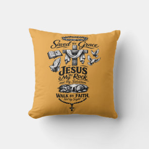 Coussin Conception chrétienne vintage Foi sur la peur