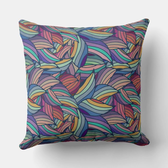 Coussin Conception colorée Abstraite (Verso)