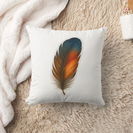 Coussin Conception colorée en plumes (Couverture)