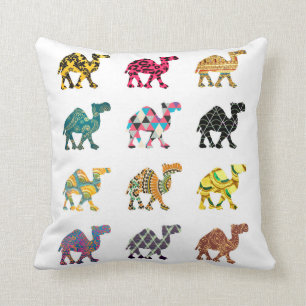 Coussin Conception colorée mignonne de chameau