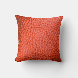 Coussin Conception couleur Saumon en cuir Faux