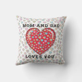 Coussin Conception d'amour minimaliste élégant (Verso)