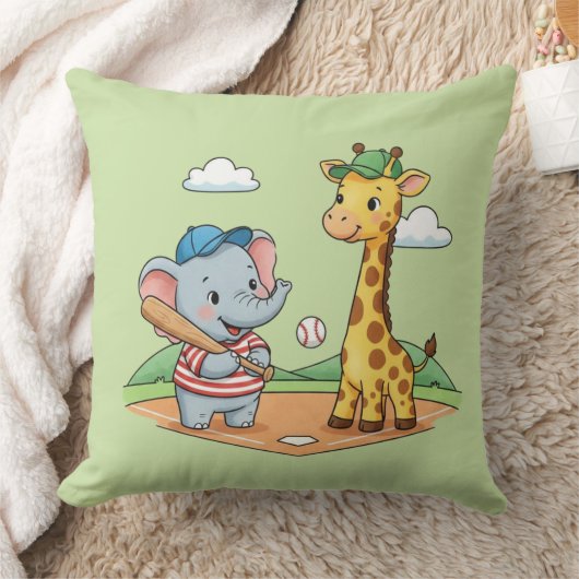 Coussin Conception d'animaux de dessin animé mignons amis (Couverture)