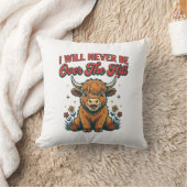 Coussin Conception d'anniversaire drôle de vache highland  (Couverture)