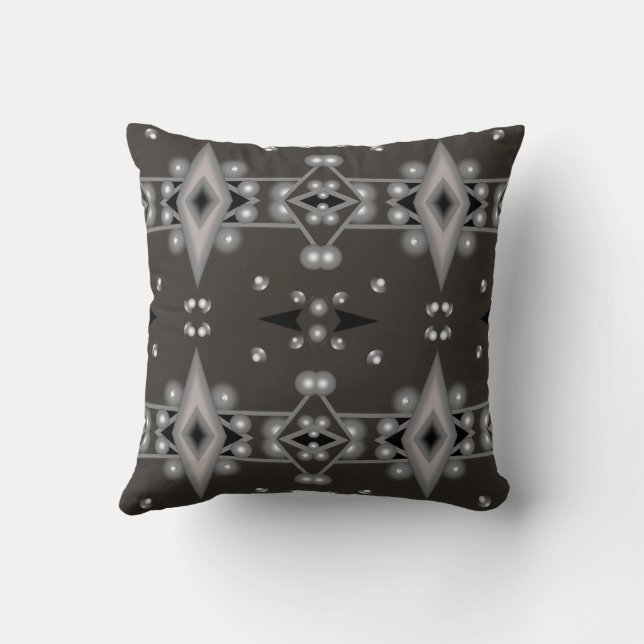 Coussin Conception d'art abstrait moderne de performance s (Verso)