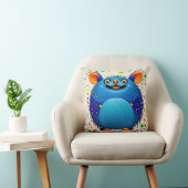 Coussin Conception d'art animal abstrait expressif coloré (Chaise)