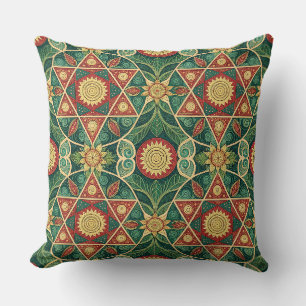 Coussin Conception d'art de mandala floral géométrique sac