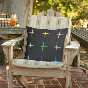 Coussin Conception d'art de stars géométriques de milieu d