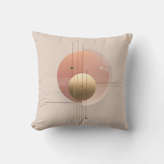 Coussin Conception d'art moderne avec des cercles et des l (Recto)