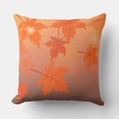 Coussin Conception d'automne avec feuilles d'érable et eff (Recto)