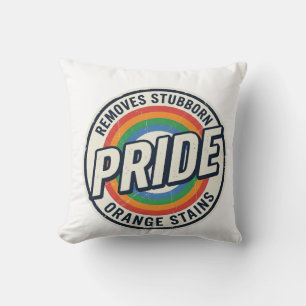 Coussin Conception de badge arc-en-ciel de protestation de