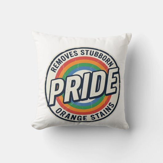 Coussin Conception de badge arc-en-ciel de protestation de (Recto)