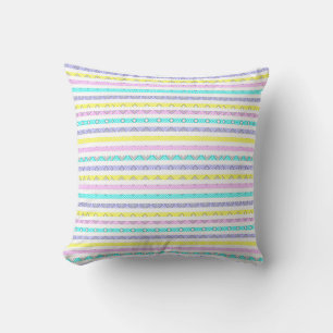 Coussin Conception de bandes abstraites colorées