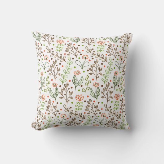 Coussin Conception de branches et de fleurs paisibles pour (Recto)