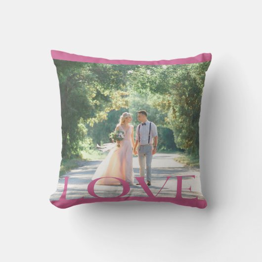 Coussin Conception de cadre d'amour typographique (Recto)