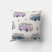 Coussin Conception de camping-car à l'aquarelle (Verso)