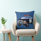 Coussin Conception de caricatures pour enfants de la polic (Chaise)