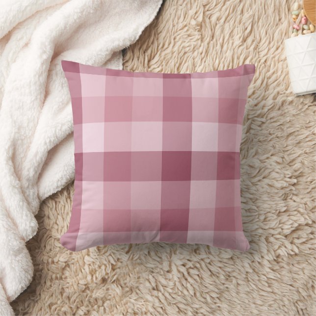 Coussin Conception de carreaux à carreaux à gingham rose (Couverture)