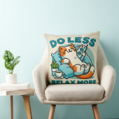 Coussin Conception de chat allongé avec légende promouvant (Chaise)