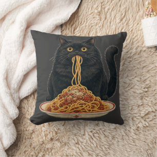Coussin Conception de chat amateur de nourriture italienne