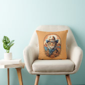 Coussin Conception de chat cowboy vintage (Chaise)