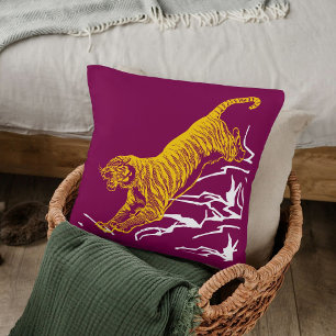 Coussin Conception de chat de faune safari d'impression de