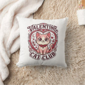Coussin Conception de chat drôle de la Saint-Valentin - Ch (Couverture)