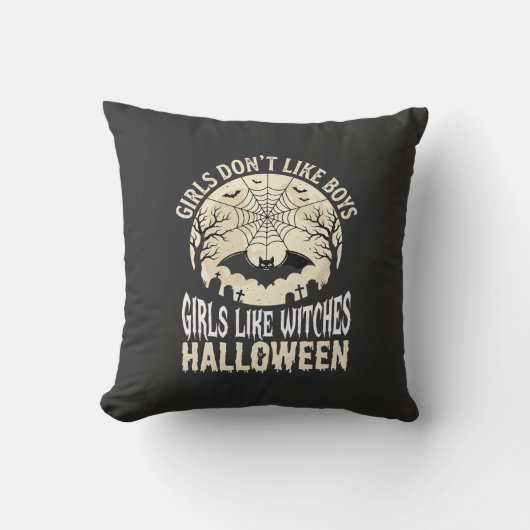 Coussin Conception de chauve-souris d'Halloween pour fille (Recto)