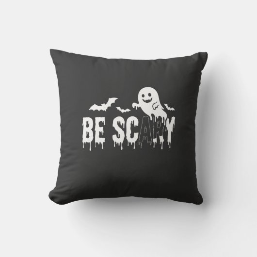Coussin Conception de chauve-souris fantôme Halloween effr (Recto)