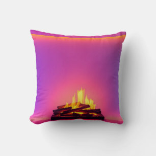 Coussin Conception de cheminée rose